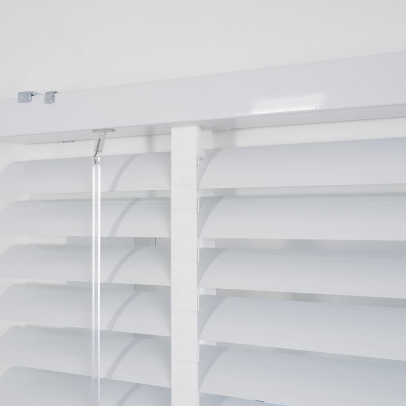 Blackout Bamboo Venetian Blind, White, 175cm L x 120cm W