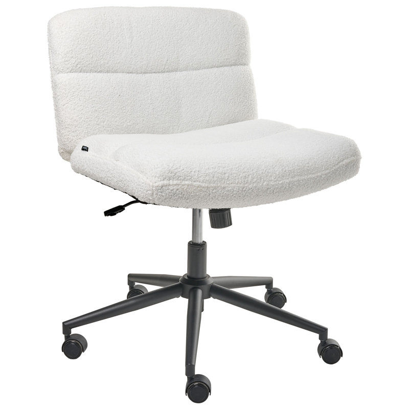 Boucle Office Chair, White
