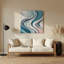 Abstrait art fluide en métal gris 69-944163973