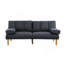 Canapé modulaire 2 pièces en polyfibre noir-364252874
