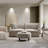 Linen Sofa W/2 Toss Pillows