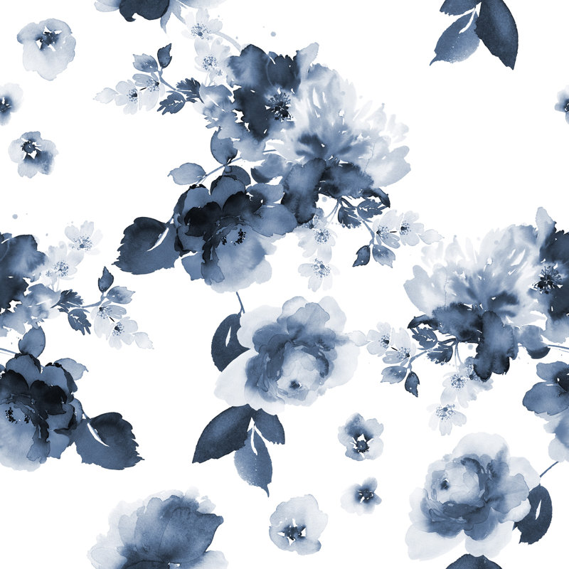 Rouleau de papier peint auto-adhésif L 10 pi x l 24 po Prochniak Smoky Flowers