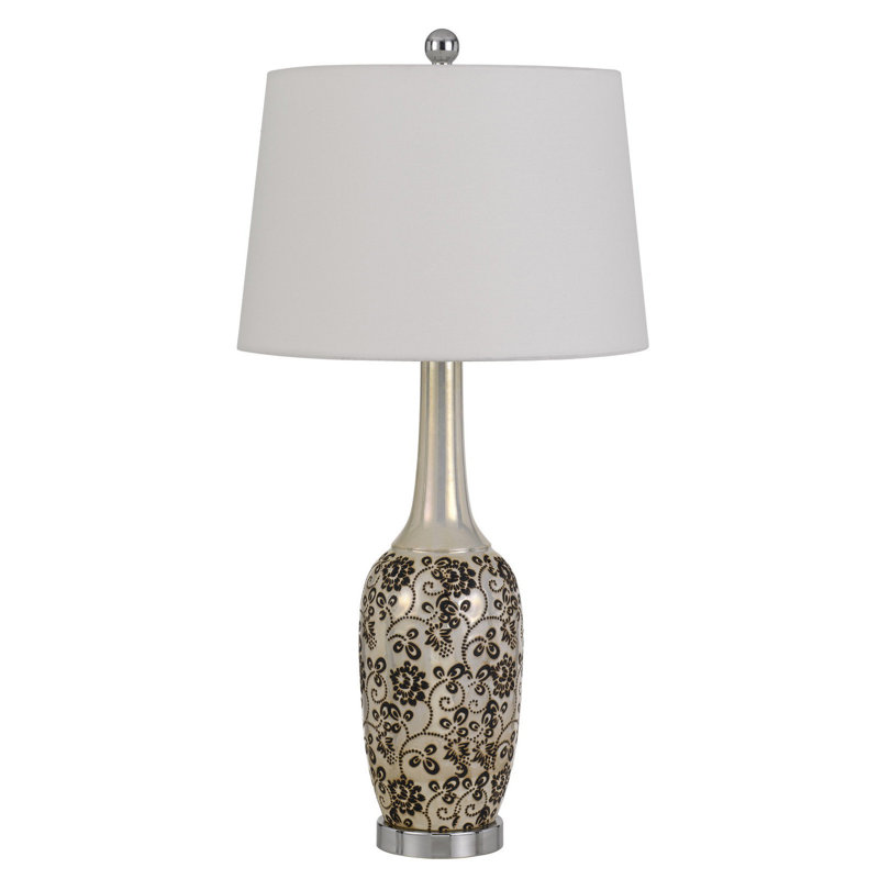 Ensemble de lampes de table de chevet en acier brossé 30 po Emilian