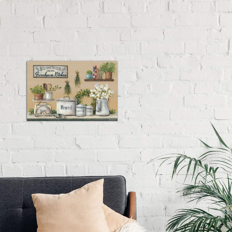 Garden Farmhouse Kitchen by Pam Britton - Print, Wrapped Canvas, 18" H x 26" W x 1.5" D