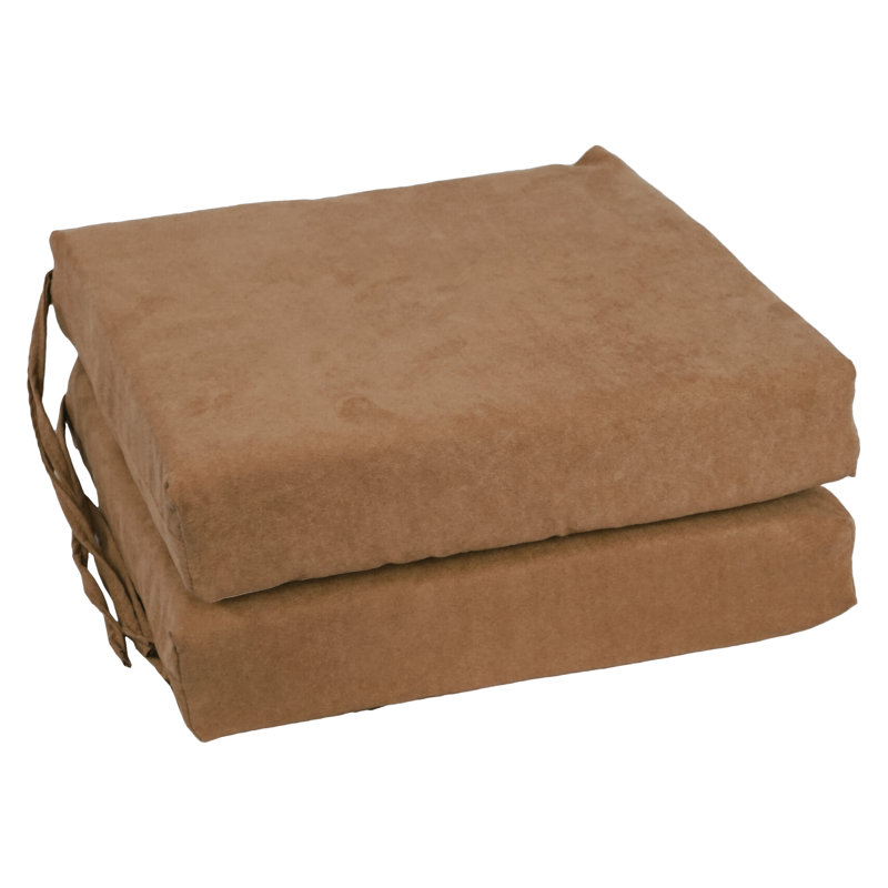 Outdoor 3'' Seat Cushion, Saddle Brown