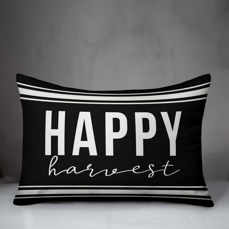 Coussin Happy Harvest, Noir