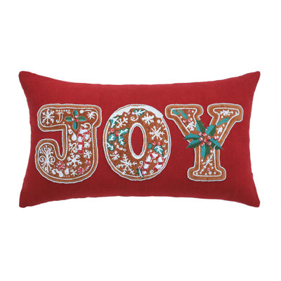 Vibhsa JOY Christmas Pillow 14x24