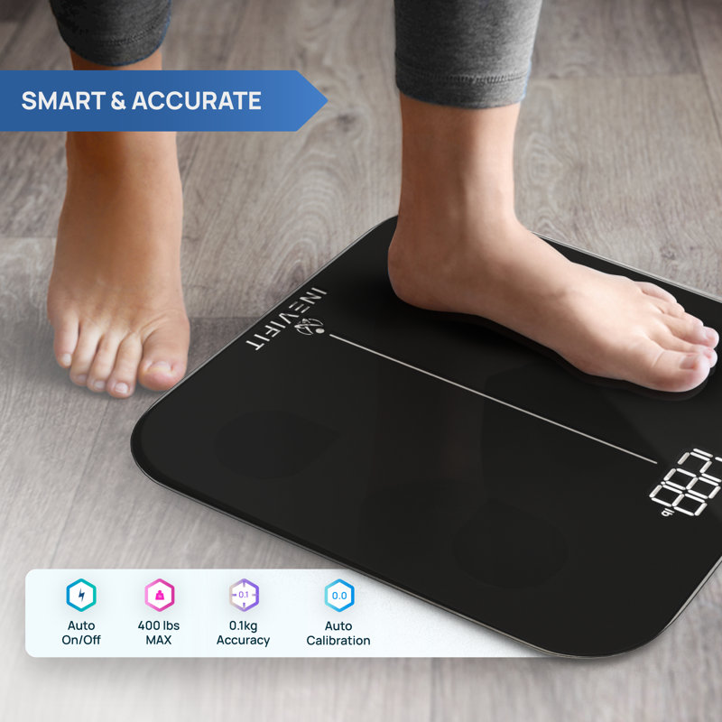 INEVIFIT Smart Digital Bathroom Scale, Black