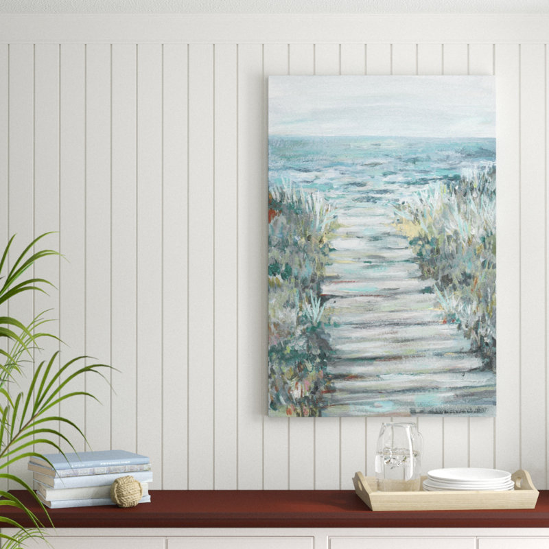 Way To The Sea - Wrapped Canvas Painting, 114cm H x 76cm W x 3.81cm D