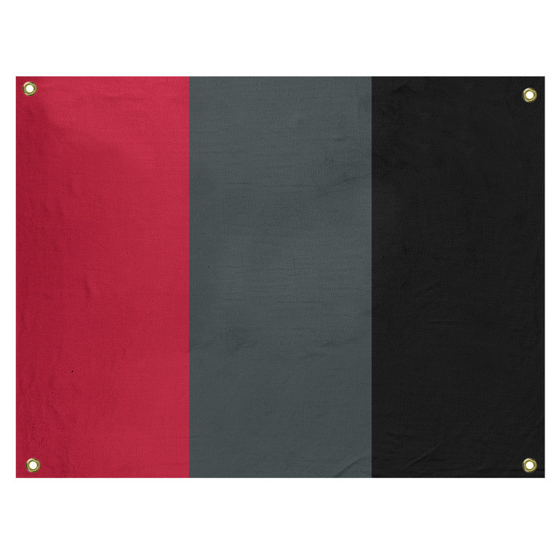 Tapisserie de polyester Las Vegas, Rouge / gris acier / noir, H 26 po x l 36 po x P 1 po