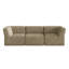 Canapé modulaire rembourré en velours côtelé 3 pièces Berlare Boneless - entièrement comprimé, aucun assemblage requis-1448927355-1487542132