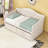 Twin Daybed with Pull-Out Twin Trundle and 2 Storage Drawers-536331318