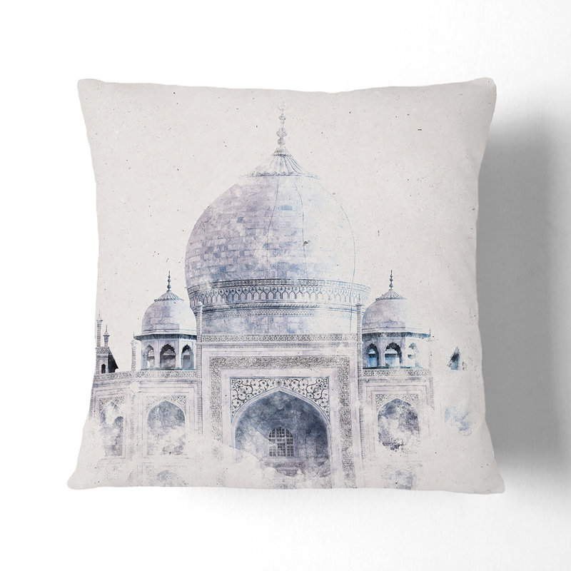 Square Cushion, 55cm H x 55cm W x 20cm D, White