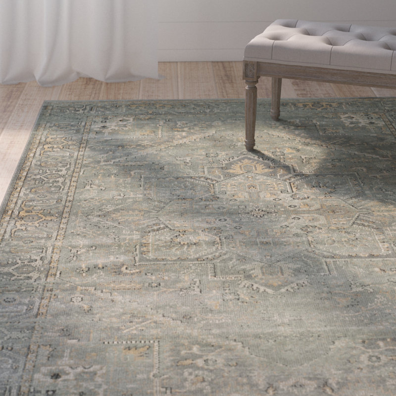 Batchtown Oriental Cotton Hand Woven Area Rug, Rectangle 201 x 279 cm