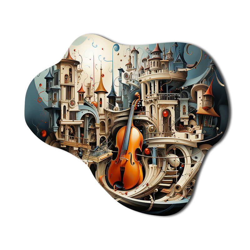 Surréalisme, musique symphonique surréelle, impression sur métal asymétrique moderne, H 22 po x l 30 po