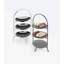 Iron Three Tier Black Bowl And Plate Display - 8 3/4" X 8 3/4 " X 18"