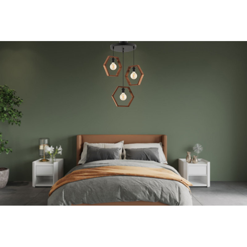 Lustre, Brun, Noir, Trois lumières