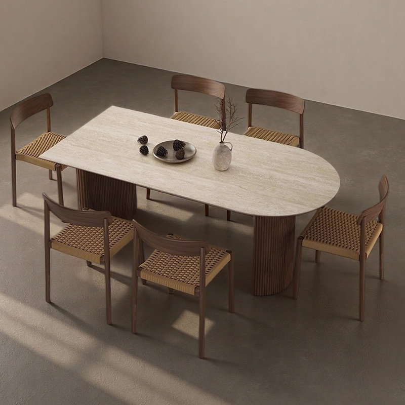 Table de salle à manger Modern, 7 pièces : table, 6 chaises, H 29,5 po x l 63 po x P 31,5 po