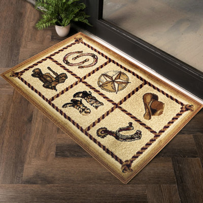 Couvre-tapis en polypropylène 5 pi 3 po x 7 pi 3 po Tribe Gcyls4010 3 po 7 tapis de sol, salle de bain