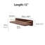 Dandre 16'' Modern Brass Wooden Shelf-1762400822