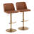 Swivel Upholstered Adjustable Height Counter Stool with Metal Frame-105186245-105186244