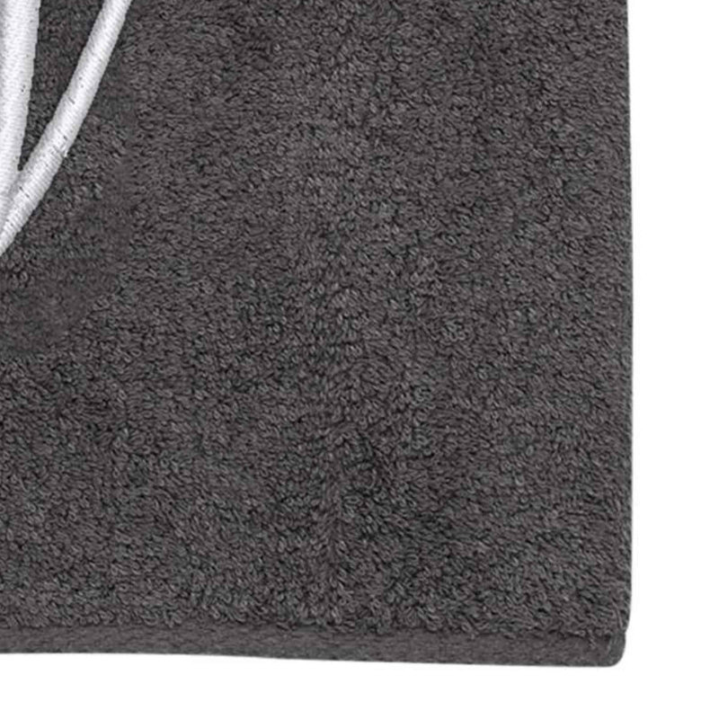 Winston Porter Granite/Silver Script Monogram Bath Towel Letter N