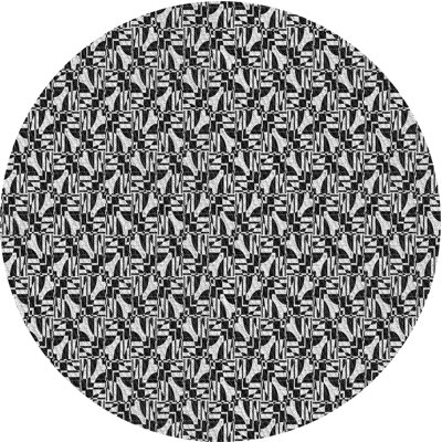 Tapis noir/blanc à motifs
