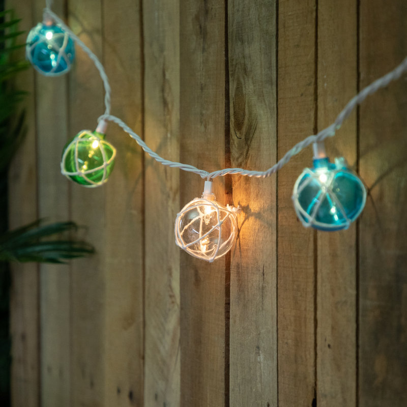 Guirlande de Noël multicolore en ficelle avec 10 lumières
