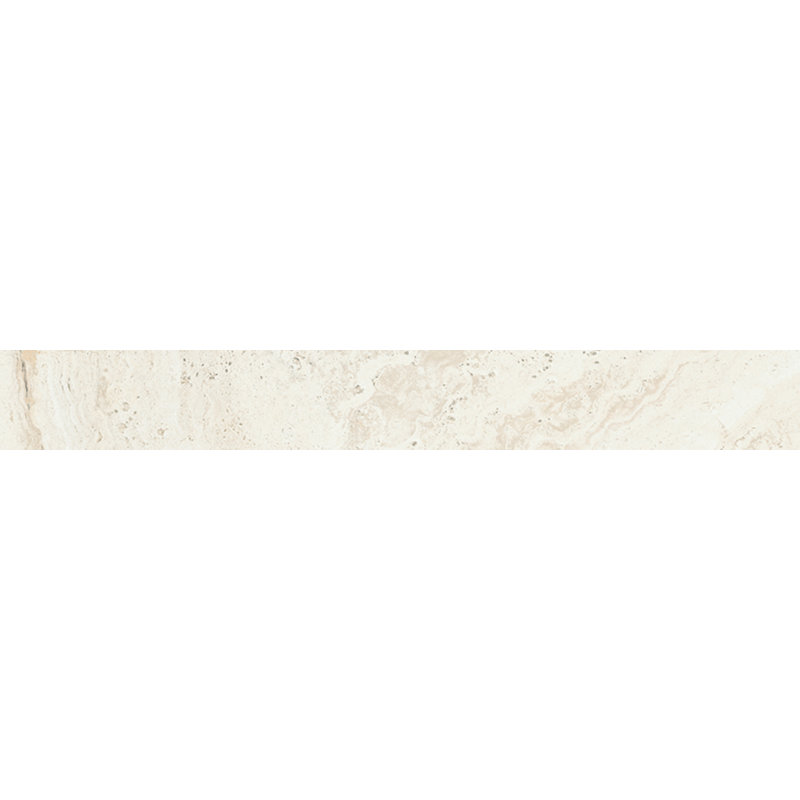 Modern Travertine 2.75"x24" Stone Look Porcelain Floor & Wall Tile, ivory