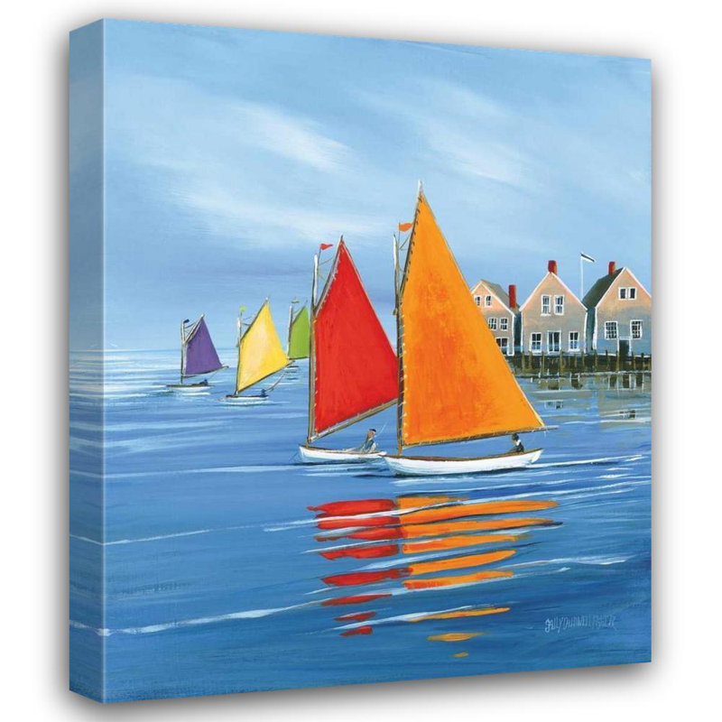 Breakwater Bay Caldwell Fisher, Sally Gallery Wrapped Canvas Art Titled: Mariners Landing, 18" H x 15" W