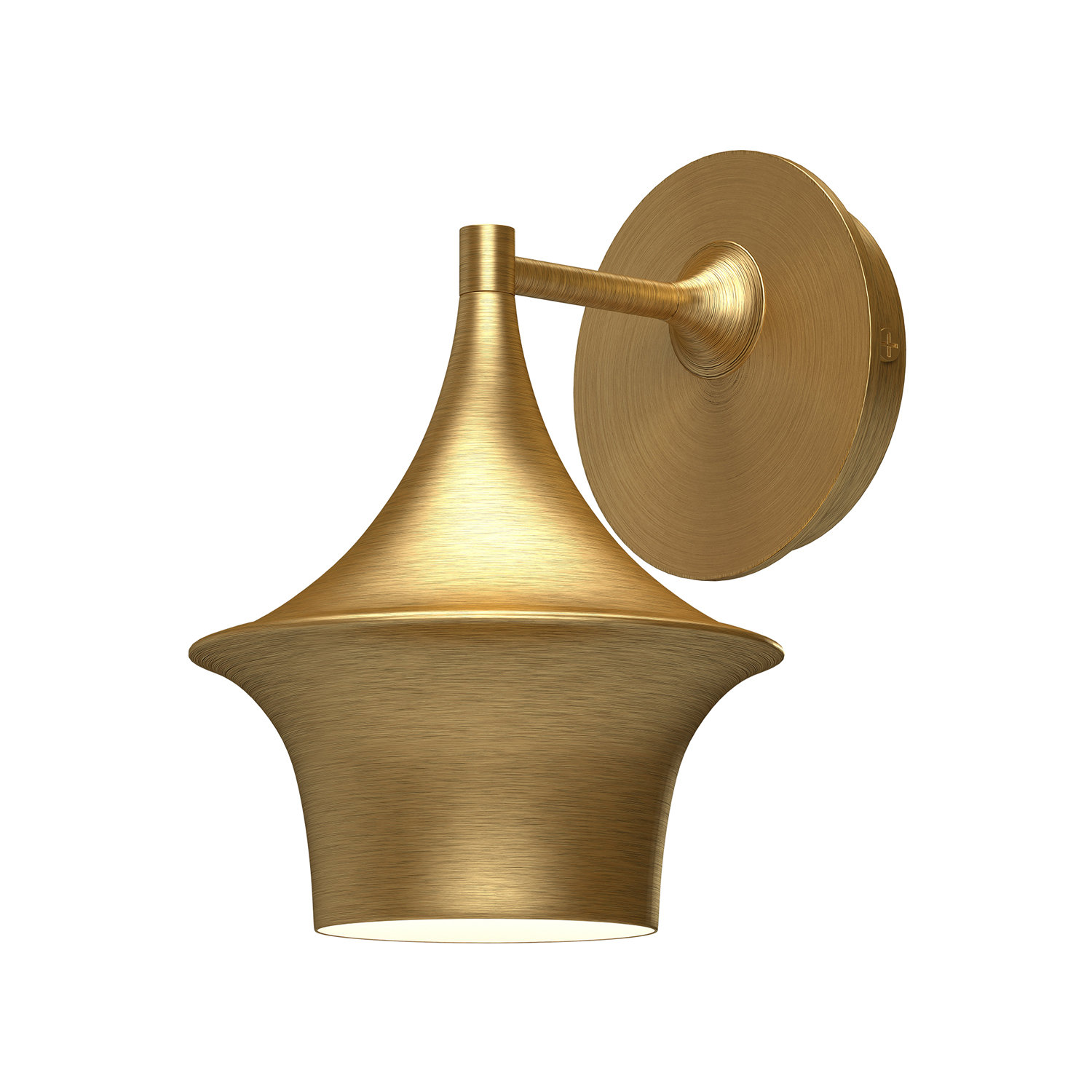 Alexia Single Vanity Light, Brushed Gold