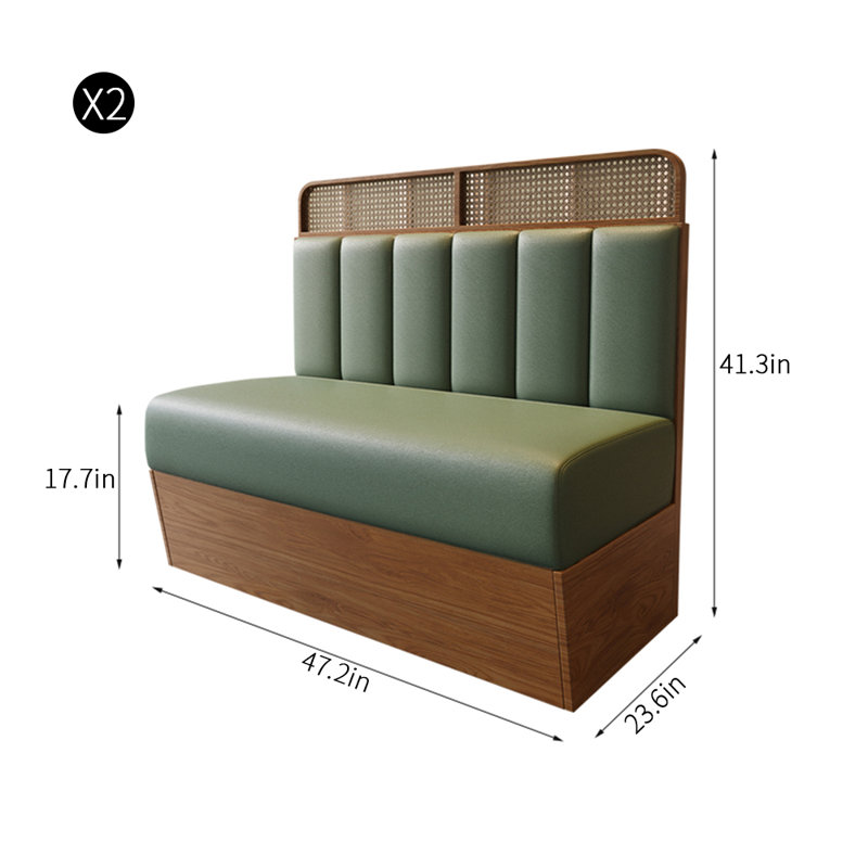 Banc rembourré en similicuir Southeast Asian