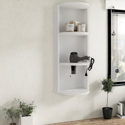 12" Bathroom Wall-Mounted Storage Rack, Float Mounting Design