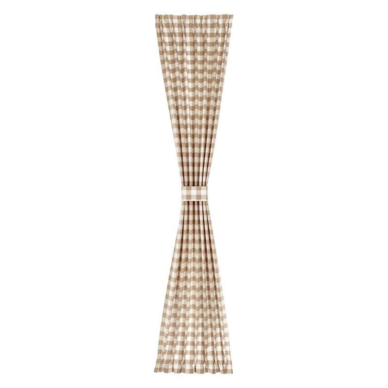 Panneau de rideau d'intérieur semi-transparent Janela, L 25 po x L 40 po, Taupe