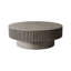 Table basse 39,37 po ronde avec rangement Table d'appoint moderne en placage de bois massif pour le salon (table incluse seulement)