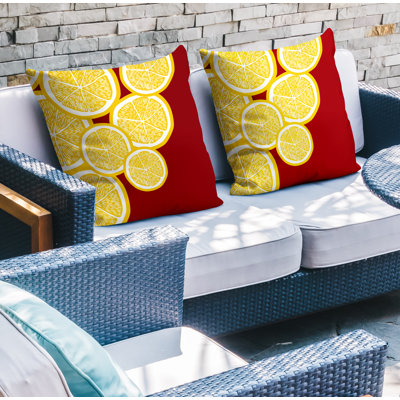 Outdoor Reversible Throw Pillow