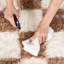 Tapis à carreaux beige et camel, antidérapant, durable et doux, idéal pour les chambres de bébé, les salles de jeux et les salons.-2030541860-2030541858
