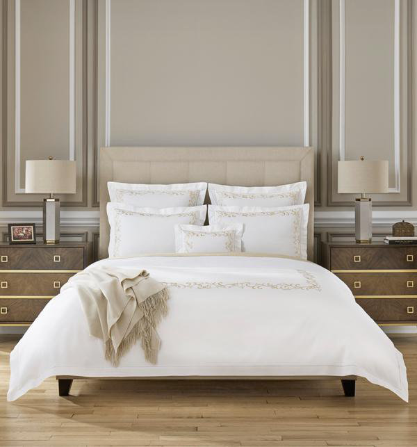 Griante Duvet Cover, White/Oat, Full Duvet Cover