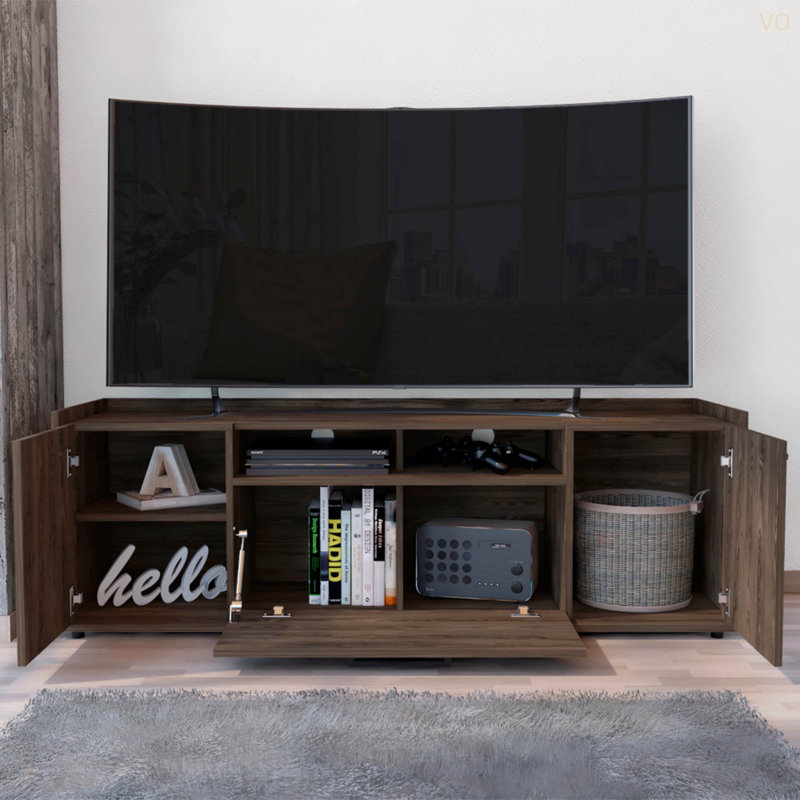 Brock Rectangle 2-Door TV Stand, Walnut
