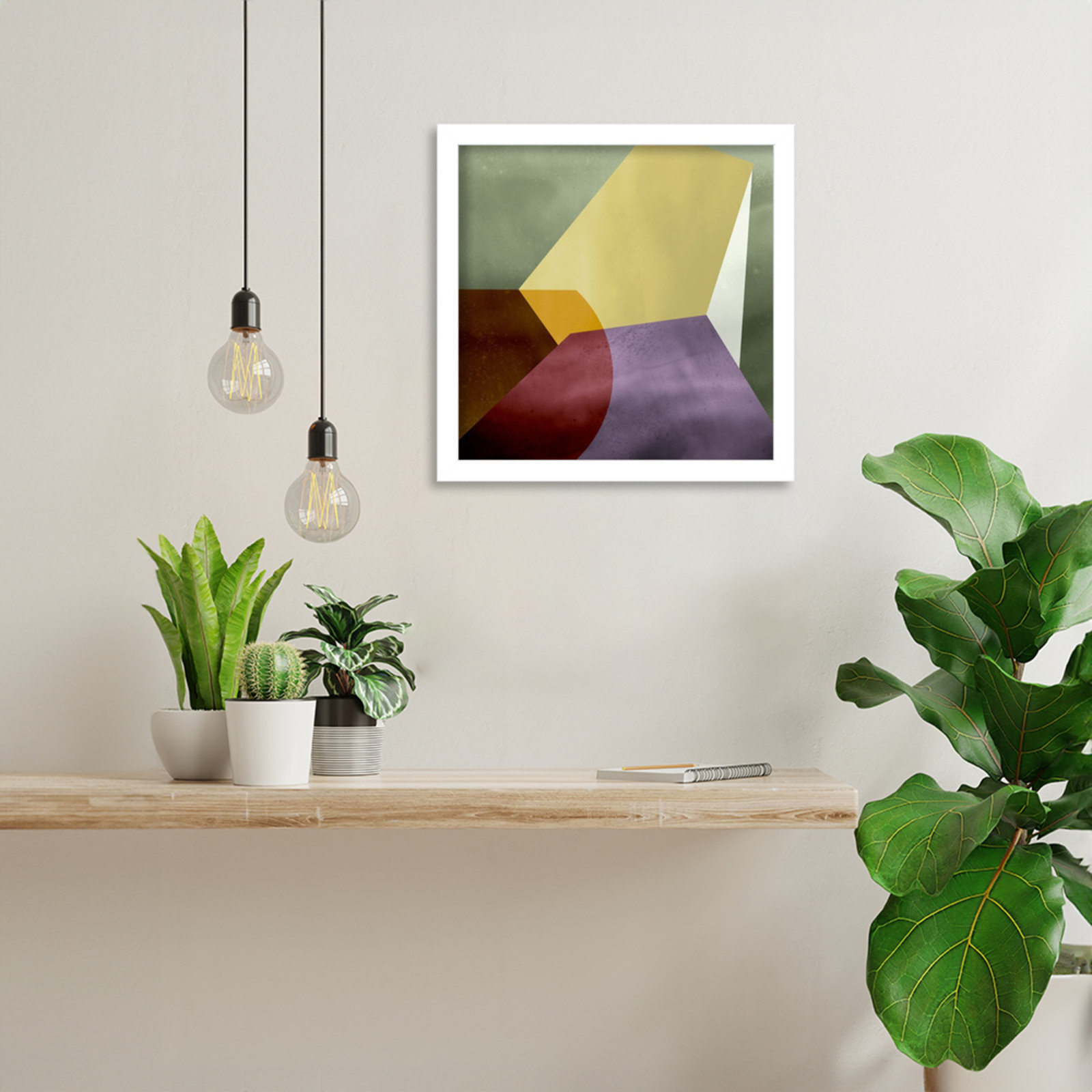 Flagler "Essentially Minimal VI" Print, 13" H x 13" W, White