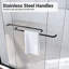 Porte de douche coulissante double semi-sans cadre-127317909