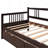 Twin Size Daybed Wood Bed With Two Drawers,Espresso-364699007-364698945