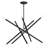 10 Light Black Medium Chandelier