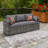 Deep Seating Sofa,Seater Sofa With Side Trays, Outdoor Couch With Thick Back Cushions-1981781202