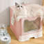 Tanju   Plastic Enclosed Litter Box with Scoop-441696346