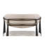 Ensemble de 2 chaises d'appoint en lin beige et finition noire