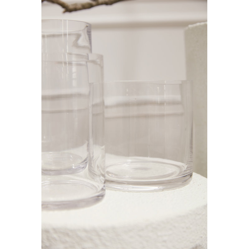 Vase transparent , H 5 po x l 5 po x P 5 po