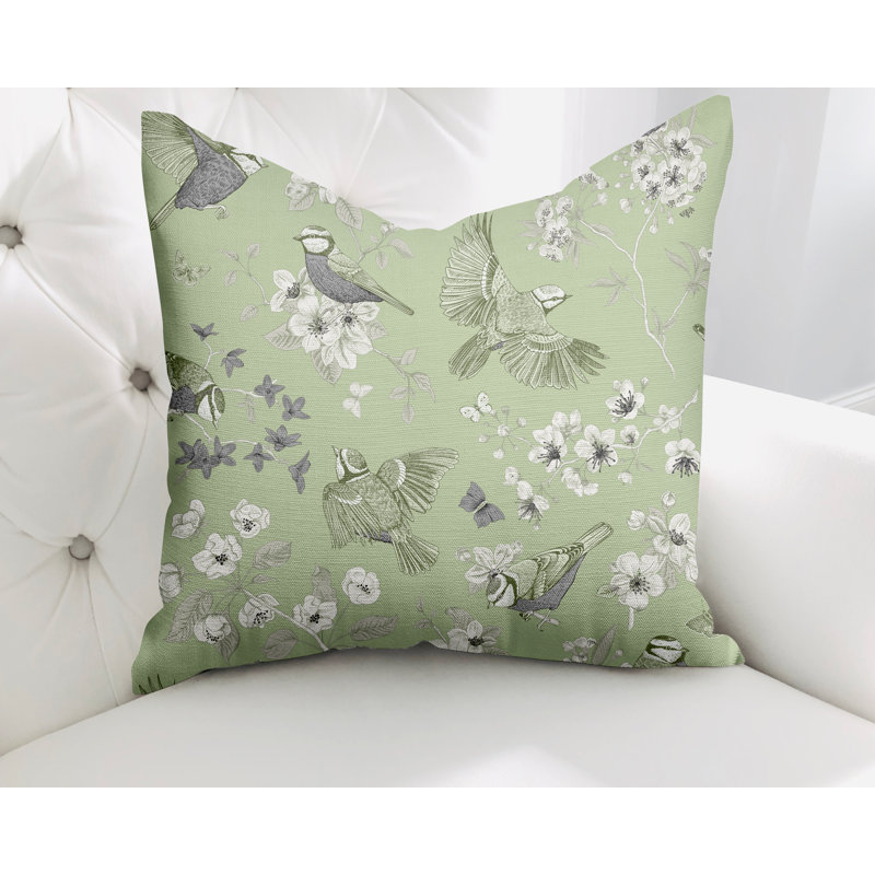  Housse de coussin en coton Cosette, L 15 po x H 15 po, Chartreuse