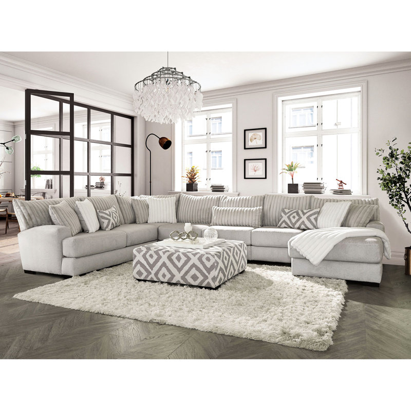 Revêtement en chenille de style transitionnel gris avec pieds en bois massif et en bois, 41 pouces de profondeur et 20 de hauteur