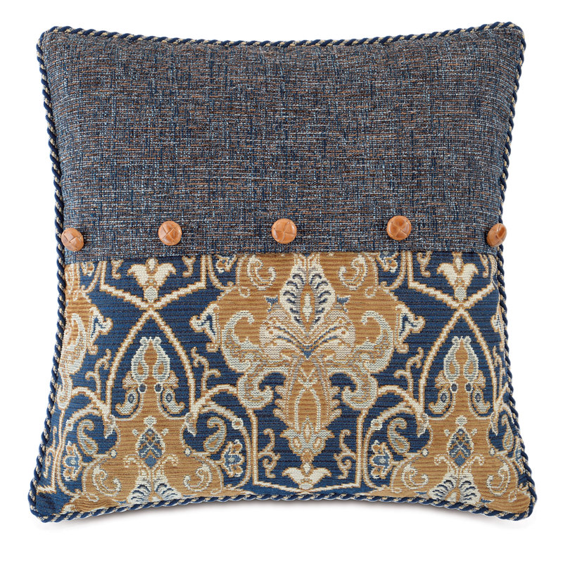 Arthur Square Pillow Cover & Insert, Faux Down